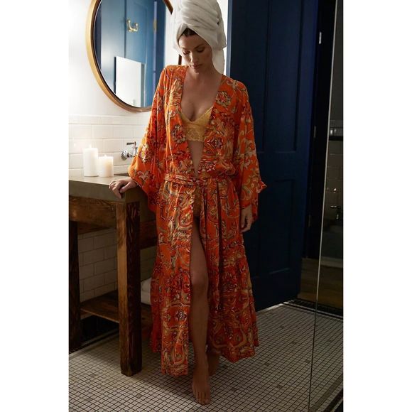 Anthropologie Boho Femme Sleep Kimono Size XS - Picture 2 of 9